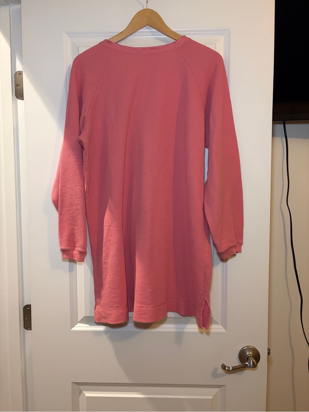 Victoria’s Secret Bundle of 2 Cozy Waffle-Knit Long Sleeve Tunic Sleep Shirts - Picture 2 of 7